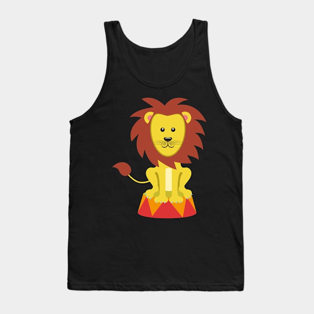 Funny Circus Lion - Cirque Tiger Animal Wild Safari Tank Top by Shirtbubble